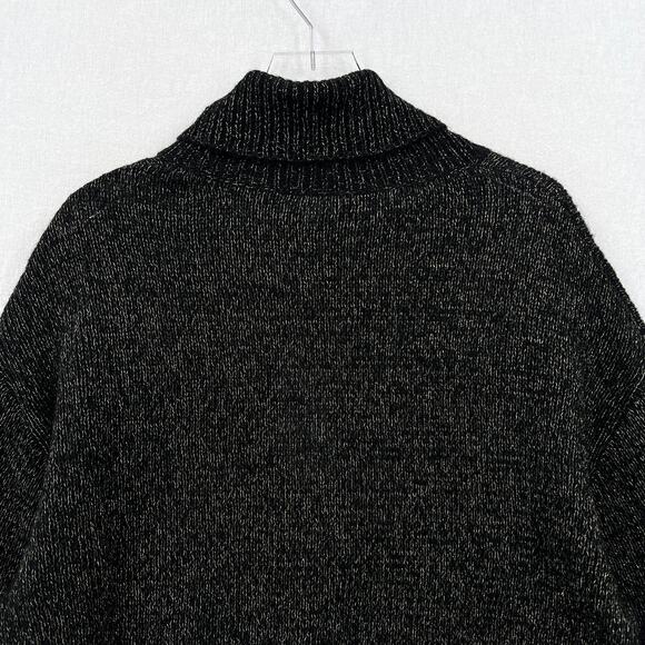 CAROLINE CONSTAS Jasper Sweater Womens Large Black Gold Cowl Neck Long Sleeve - Picture 4 of 14
